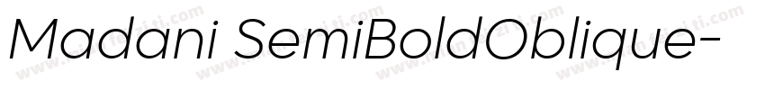 Madani SemiBoldOblique字体转换